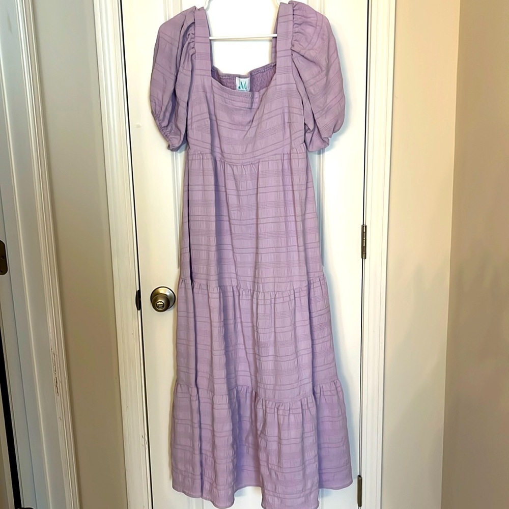 Lavender Lilac Midi Dress